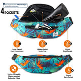 Vibe Festival Gear, proposed title - Vibe Festival Gear Fanny Pack for Men Women - Many Prints - Black Holographic Silver Gold Cute Waist Bag for Festival Rave Hiking Running Cycling