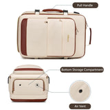 VICKEYWIN Travel Backpack with Separate Shoe Compartment Laptop Bag for Business/Leisure,Water - Resistant Durable Backpack (Beige)