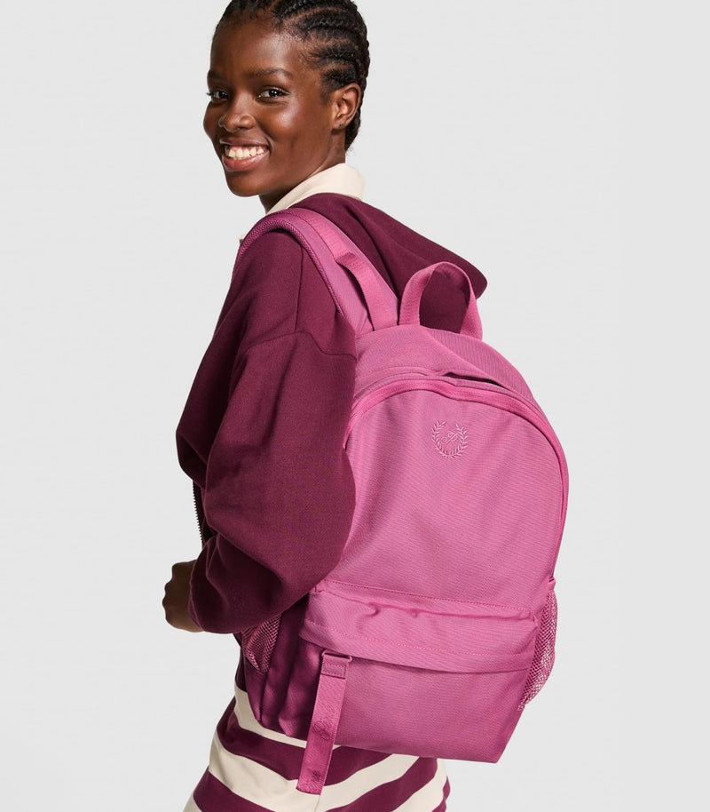 Victoria's Secret Women's Classic Canvas Backpack, Backpack for women, Red Violet, O/S
