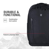 Victorinox Altmont Professional Essentials Laptop Backpack - Tablet & Laptop Bag for Travel Accessories - Computer Backpack Includes Sleek Organizer - 24 Liters, Black