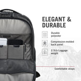 Victorinox Altmont Professional Essentials Laptop Backpack - Tablet & Laptop Bag for Travel Accessories - Computer Backpack Includes Sleek Organizer - 24 Liters, Black