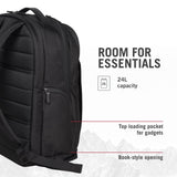 Victorinox Altmont Professional Essentials Laptop Backpack - Tablet & Laptop Bag for Travel Accessories - Computer Backpack Includes Sleek Organizer - 24 Liters, Black