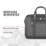 Victorinox Architecture Urban2 Briefcase - Professional Laptop Briefcase with Detachable Shoulder Strap - Perfect Travel Bag - 16 Liters, Gray