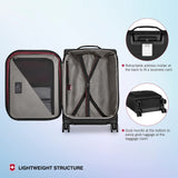 Victorinox Crosslight Frequent Flyer Plus Softside Carry - On - Lightweight Rolling Suitcase for Travel Essentials - Expandable Luggage with Foldable Organizer - 46 Liter, Black