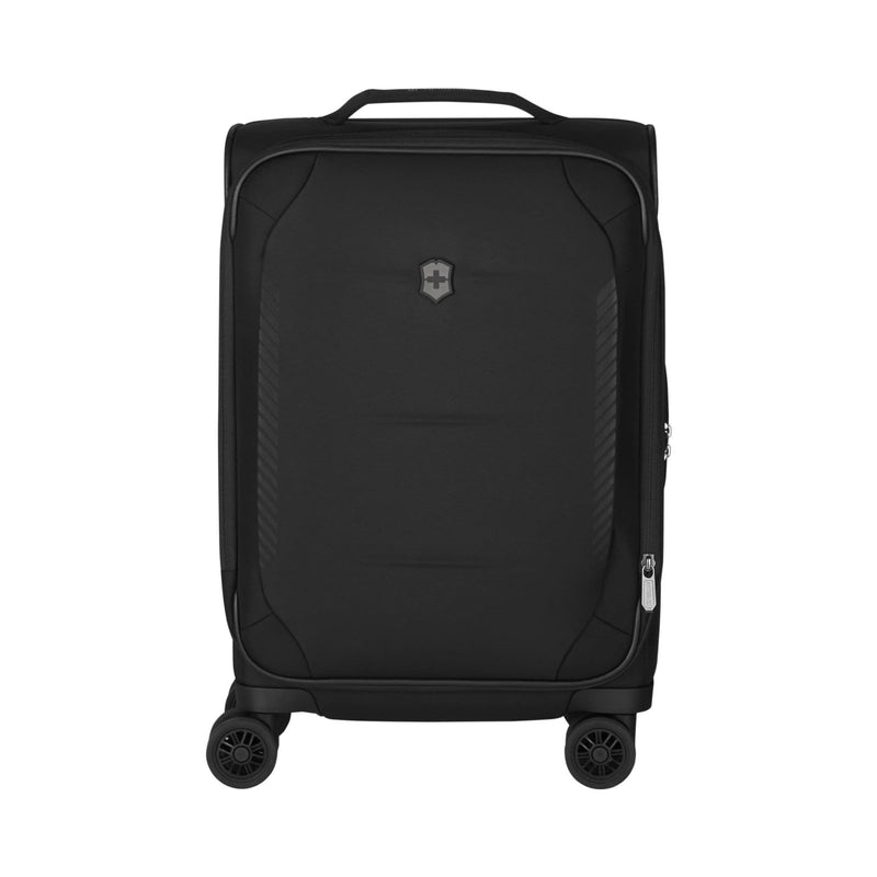 Victorinox Crosslight Frequent Flyer Softside Carry - On - Lightweight Rolling Suitcase for Travel Essentials - Expandable Luggage with Foldable Organizer - 39 Liter, Black