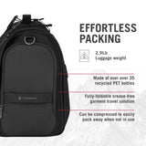 Victorinox Crosslight Garment Bag - Travel Bag for Hanging Clothes - Includes Mesh Pockets & Hanger Loop - Premium Travel Essentials - Black