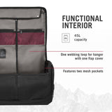 Victorinox Crosslight Garment Bag - Travel Bag for Hanging Clothes - Includes Mesh Pockets & Hanger Loop - Premium Travel Essentials - Black