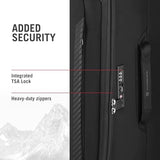 Victorinox Crosslight Large Softside Case - Large Travel Luggage with Spinner Wheels - Premium Traveling Essentials - Includes Foldable Pack Light Organizer - 74 Liter, Black
