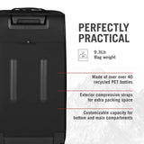 Victorinox Crosslight Wheeled Duffel Bag - Travel Luggage with Wheels - Includes Shoe Storage - Premium Travel Essentials - 87 Liters, Black