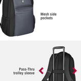 Victorinox Energy 16" Laptop Backpack - Slim Backpack for Business & Travel - Laptop Compartment - Airflow Back Padding - Lightweight & Durable - Black/Grey