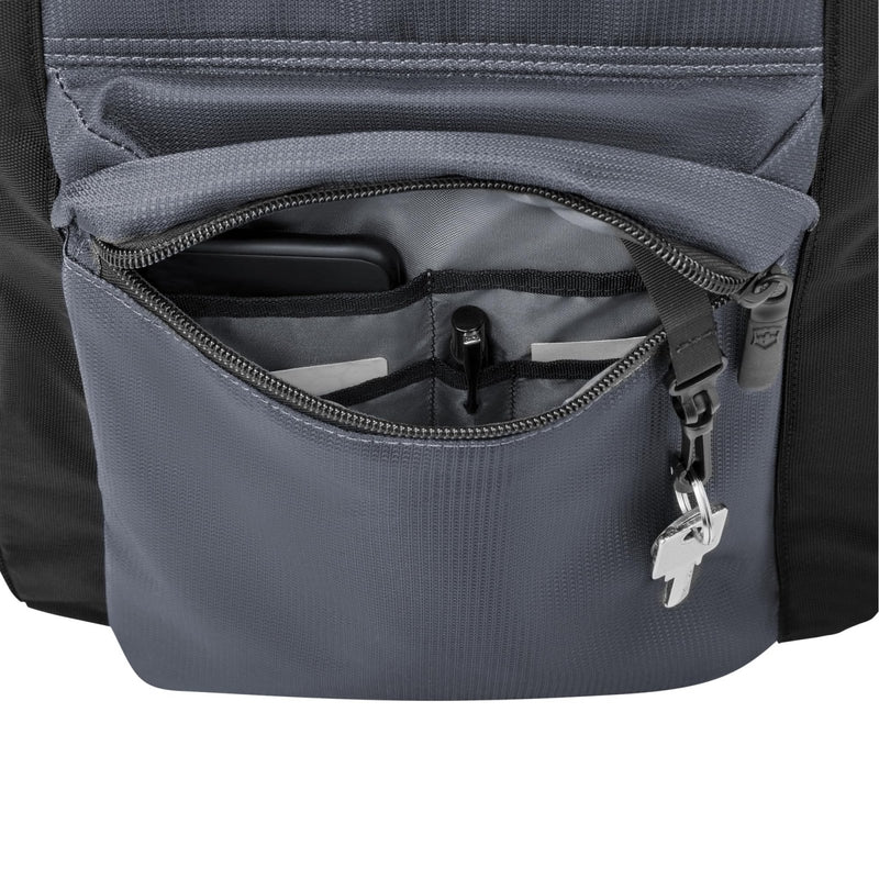 Victorinox Energy 16" Laptop Backpack - Slim Backpack for Business & Travel - Laptop Compartment - Airflow Back Padding - Lightweight & Durable - Black/Grey