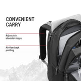 Victorinox Flyer 16" Laptop Backpack - Slim Backpack for Business & Travel - Laptop Compartment - Airflow Back Padding - Lightweight & Durable - Black/Grey