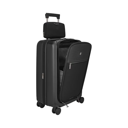 Victorinox Mythic, Freqeuent Flyer Carry-On Business, 8-Wheel Expandable Cabin Case with Vertical Quick-Access Door - Black