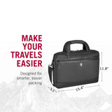 Victorinox Pivot 14" Laptop Slimcase - Business Briefcase for Travel & Commute - Compact & Lightweight Laptop Bag - Padded & Durable - Shoulder Strap - Black