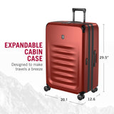 Victorinox Spectra 3.0 Expandable Large Case - Modern Hardside Luggage - Rolling Suitcase with Spinner Wheels - Holds Travel Accessories - 103 Liters, Red