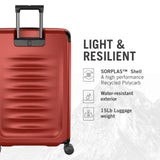 Victorinox Spectra 3.0 Expandable Large Case - Modern Hardside Luggage - Rolling Suitcase with Spinner Wheels - Holds Travel Accessories - 103 Liters, Red