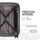 Victorinox Spectra 3.0 Frequent Flyer Plus Carry-On - Modern Hardside Carry-On Luggage - Rolling Suitcase with Spinner Wheels - Holds Travel Accessories - 45 Liters, Red