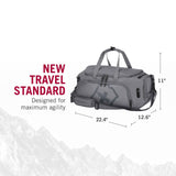 Victorinox Touring 2.0 Travel 2 - in - 1 Duffel - Modern, Durable Duffel Bag & Backpack for the Gym, Pool, or Trail - Features Shoe Compartment - 38 Liters, Light Gray