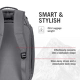 Victorinox Touring 2.0 Travel 2 - in - 1 Duffel - Modern, Durable Duffel Bag & Backpack for the Gym, Pool, or Trail - Features Shoe Compartment - 38 Liters, Light Gray