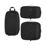 Victorinox Travel Essentials, Packing Cube Set, Three Compressible and Expandable Bags - Black