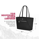 Victorinox Victoria Signature Tote - Professional Travel Laptop Bag for Women - Holds Computer & Tablet - Includes Clutch - 19 Liters, Black