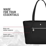 Victorinox Victoria Signature Tote - Professional Travel Laptop Bag for Women - Holds Computer & Tablet - Includes Clutch - 19 Liters, Black