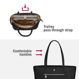 Victorinox Victoria Signature Tote - Professional Travel Laptop Bag for Women - Holds Computer & Tablet - Includes Clutch - 19 Liters, Black