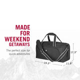 Victorinox Voyage 19" Travel Duffel - Spacious Duffel for Travel & Gym - Overnight Bag - Lightweight & Durable - Adjustable Padded Shoulder Strap - Front Pocket - Black