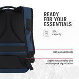 Victorinox VX Sport EVO Compact Backpack - Modern Backpack to Carry Travel Accessories - Includes Airflow Channels & Adjustable Straps - 20 Liters, Blue