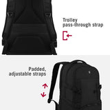 Victorinox VX Sport EVO Deluxe Backpack - Modern Backpack to Carry Travel Accessories - Includes Airflow Channels & Adjustable Straps - 28 Liters, Black