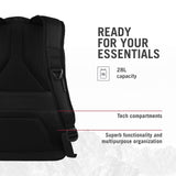 Victorinox VX Sport EVO Deluxe Backpack - Modern Backpack to Carry Travel Accessories - Includes Airflow Channels & Adjustable Straps - 28 Liters, Black