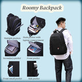 VIDOSCLA Black Kids Boys Rolling Backpack Teens Carry - on Luggage with Wheels Trolly BookBag for School - 2 Wheels