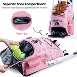 VIGEGARI Baseball Bag for Youth & Adult with 4 Bat Sleeves - Softball Bat Bag with Shoe Compartment - Baseball Backpack for T - Ball, Softball Equipment, Baseball Gear, Baseball Bags for Boys 8 - 12