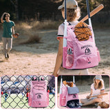 VIGEGARI Baseball Bag for Youth & Adult with 4 Bat Sleeves - Softball Bat Bag with Shoe Compartment - Baseball Backpack for T - Ball, Softball Equipment, Baseball Gear, Baseball Bags for Boys 8 - 12