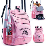 VIGEGARI Baseball Bag for Youth & Adult with 4 Bat Sleeves - Softball Bat Bag with Shoe Compartment - Baseball Backpack for T - Ball, Softball Equipment, Baseball Gear, Baseball Bags for Boys 8 - 12