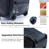VIGEGARI Upgraded Rolling Baseball Bag with Sturdy Hard Backing - Large Softball Bag with Wheels for 4 Bats, Large Team Equipment Duffle Bat Bag, Catcher Gear Bag for Boys 8 - 12, Youth, Adults