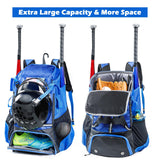 VIGEGARI Youth Baseball Backpack for Boys, Bat Bag, Softball Bag, T - Ball, Softball Equipment & accessories for Bat, Glove Holder, Helmet, Shoes Compartment, Baseball Gifts for Youth and Adults.