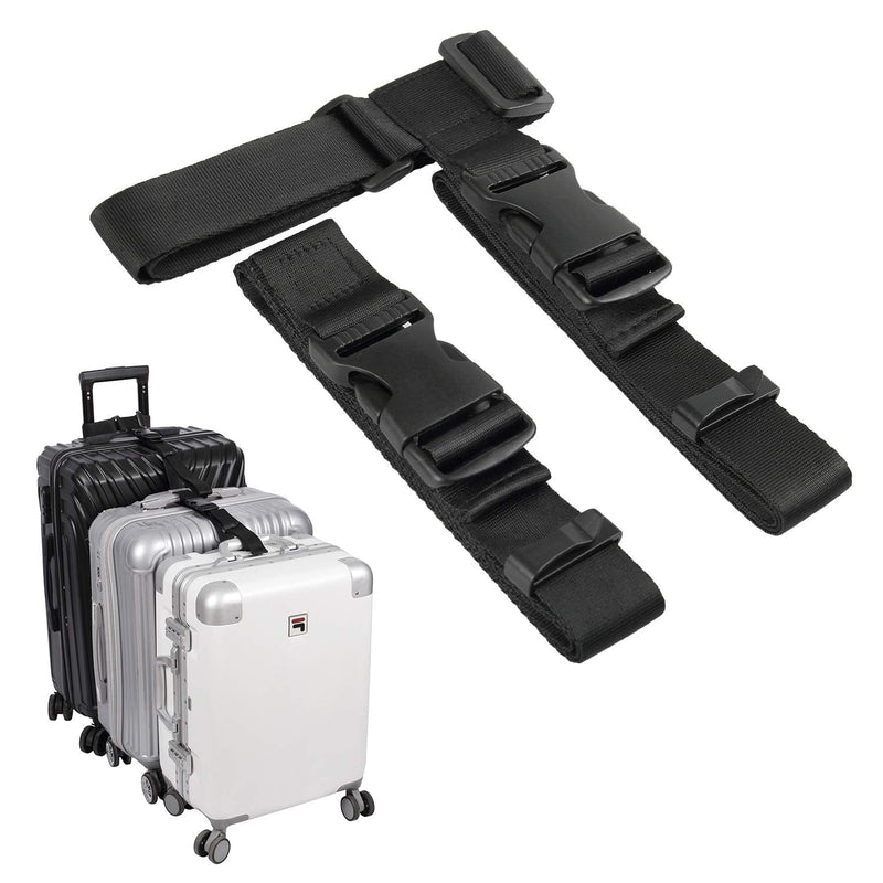 Vigorport Luggage Connector, Straps for Suitcase, Add A Bag Adjustable Attachment Accessories 1.25" Endless for Connect Your 3 Luggage Together - 2 Pack