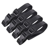 Vigorport Utility Straps Quick Release Nylon Backpack Accessory Bag Strap,Adjustable for Hiking,Travel,Outdoor Sports-4 Pack (Black, 0.75