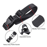 Vigorport Utility Straps Quick Release Nylon Backpack Accessory Bag Strap,Adjustable for Hiking,Travel,Outdoor Sports - 4 Pack (Black, 0.75" W - 40 L)