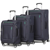 VIHEEVA Softside Luggage Sets, Extra Large Expandable Suitcase Sets With Spinner Wheels and Combination Lock Red Luggage For Long Time Overseas Journey(Navy) 22inch, 26inch, 30inch