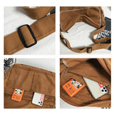 Vintage Canvas Messenger Bag for Men Women Crossbody Bag Satchel Shoulder Bag Harajuku Streetwear (Army Green)
