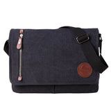 Vintage Canvas Satchel Messenger Bag for Men Women,Travel Shoulder bag 13.5
