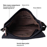 Vintage Canvas Satchel Messenger Bag for Men Women,Travel Shoulder bag 13.5" Laptop Bags Bookbag (Black)