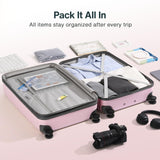 Vipbox Luggage Sets 3 Piece (3 - YEARS VIP SERVICE) Hardside Expandable Ultra Durable 100% PC Lightweight Carry On Family Travel Suitcase Set with TSA Lock Spinner Wheels, 3in1 Macaron Colors Set (BPG)