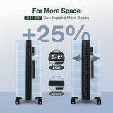 Vipbox Luggage Sets 3 Piece (3 - YEARS VIP SERVICE) Hardside Expandable Ultra Durable 100% PC Lightweight Carry On Family Travel Suitcase Set with TSA Lock Spinner Wheels, 3in1 Macaron Colors Set (BPG)