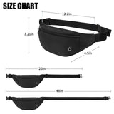 Viqueen Fashion Large Fanny Waist Pack Crossbody Belt Bag for Women and Men,Lightweight Bag with Zipper and Pockets for Running and Sports,Water Resistant,Hands Free Phone Carrying(Black)