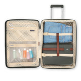 Virtuosa Hardside 21 Inch Carry On Luggage - Airline Approved with 360° Spinner Wheels, RightHeight™ Adjustable Handle - Zippered WetPak™ - TSA Lock - Expandable Light Polycarbonate Shell - Pine Green