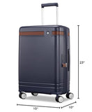 Virtuosa Hardside 21 Inch Carry On Luggage - Airline Approved with 360° Spinner Wheels, RightHeight™ Adjustable Handle - Zippered WetPak™ - TSA Lock - Expandable Light Polycarbonate Shell - Navy