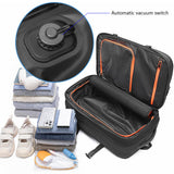 Visnalefry 55L Travel Backpack with Built - in Vacuum Seal Backpacks Exapandable Waterproof Air Compression with electronic scale TSA Lock Carry - On Suitcase Luggage Laptop Bag Black
